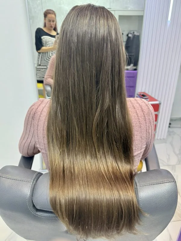 Premium slavic hair extensions glow look dubai
